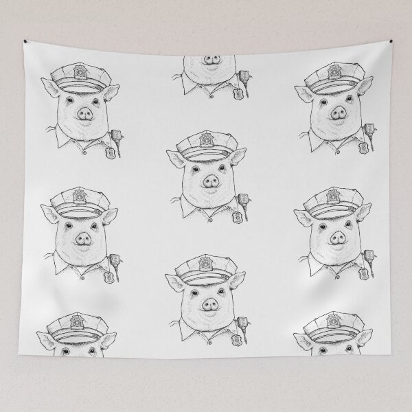 Item preview, To Protect and Serve - Pig Portrait designed and sold by wbhny.
