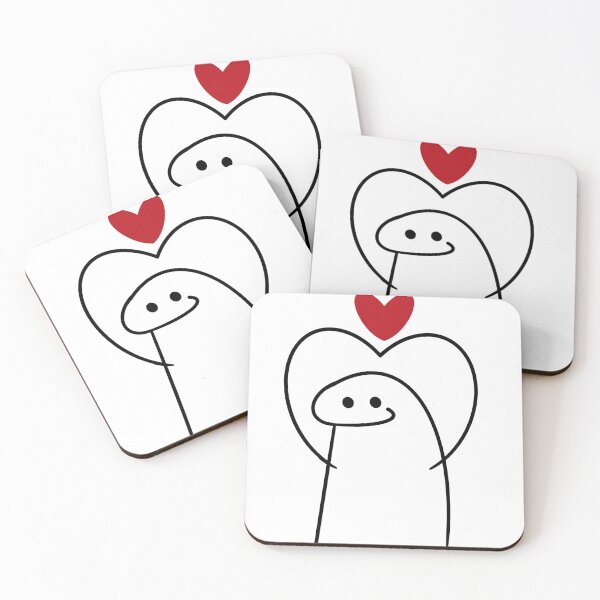 Item preview, Cute Flork Meme Hug Heart Line Art designed and sold by LYAN-STORE.
