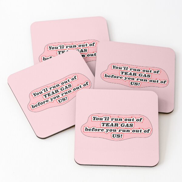 Item preview, You’ll run out of tear gas, pink background designed and sold by mntimg.