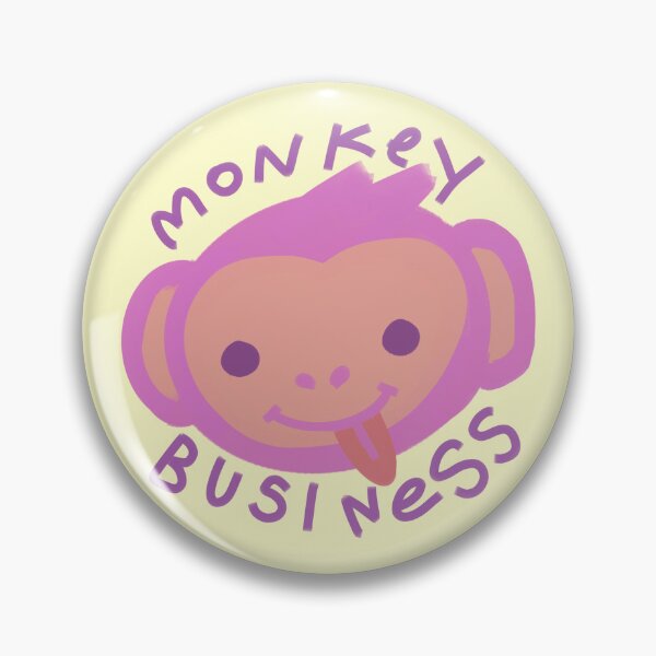 Item preview, pink monkey business tongue out designed and sold by lovebuges.