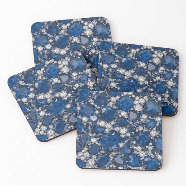 Item preview, Pave Sapphire Diamond Texture Featuring Round Cut Blue Gems, Brilliant Crystals, Jewelry Inspired Background And Sparkly Luxury designed and sold by meganohm.