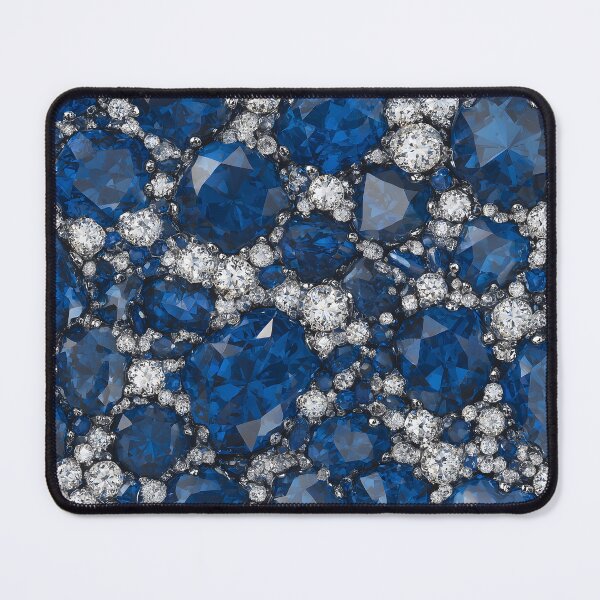 Item preview, Pave Sapphire Diamond Texture Featuring Round Cut Blue Gems, Brilliant Crystals, Jewelry Inspired Background And Sparkly Luxury designed and sold by meganohm.