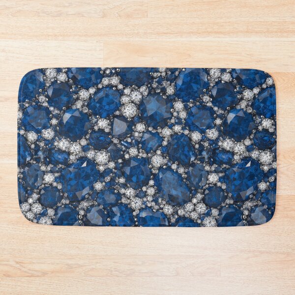 Item preview, Pave Sapphire Diamond Texture Featuring Round Cut Blue Gems, Brilliant Crystals, Jewelry Inspired Background And Sparkly Luxury designed and sold by meganohm.