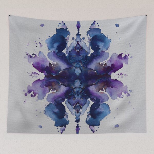 Item preview, Symmetrical Watercolor Rorschach – Jewel Tone Serenity designed and sold by EK-World.
