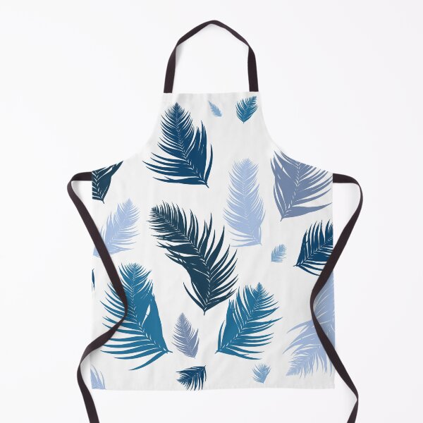 Item preview, Deep Ocean Blue Tropical Feather Pattern Design designed and sold by LYAN-STORE.