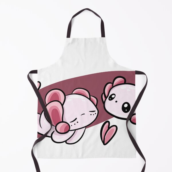 Item preview, Cute kawaii pink axolotl pair floating illustration designed and sold by LYAN-STORE.