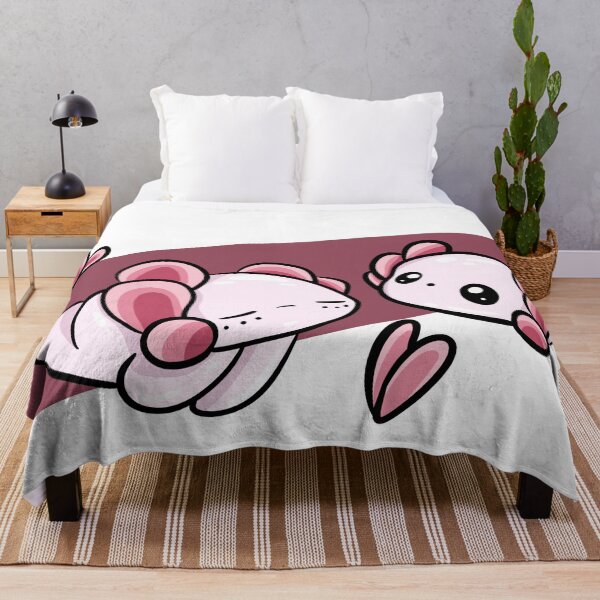 Item preview, Cute kawaii pink axolotl pair floating illustration designed and sold by LYAN-STORE.