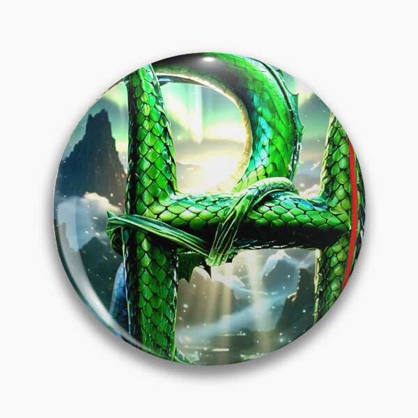 Item preview, Emerald Dragon - Fantasy Serpent Monogram designed and sold by StickBuAndii.