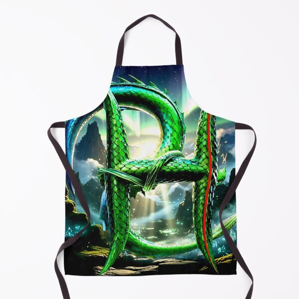 Item preview, Emerald Dragon - Fantasy Serpent Monogram designed and sold by StickBuAndii.