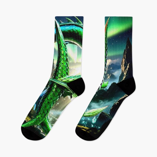 Item preview, Emerald Dragon - Fantasy Serpent Monogram designed and sold by StickBuAndii.