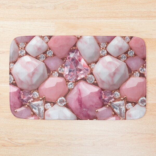 Item preview, Pink White Gemstone Rose Gold Jewelry Pattern With Quartz, Blush Crystals, Diamond Accents, Soft Glam Shine And Elegant Luxury designed and sold by meganohm.