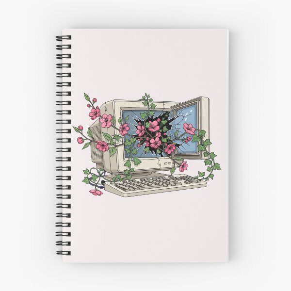 Item preview, Digital Detox Garden - Retro Computer with Cherry Blossoms designed and sold by Design_Your_Day.