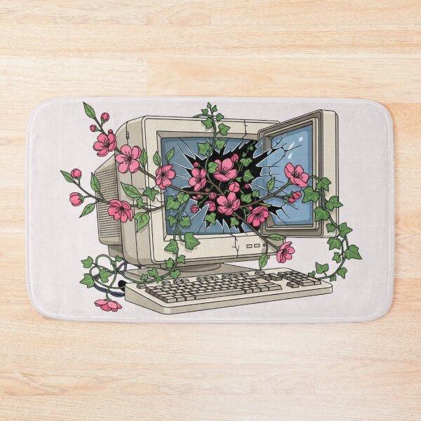 Item preview, Digital Detox Garden - Retro Computer with Cherry Blossoms designed and sold by Design_Your_Day.