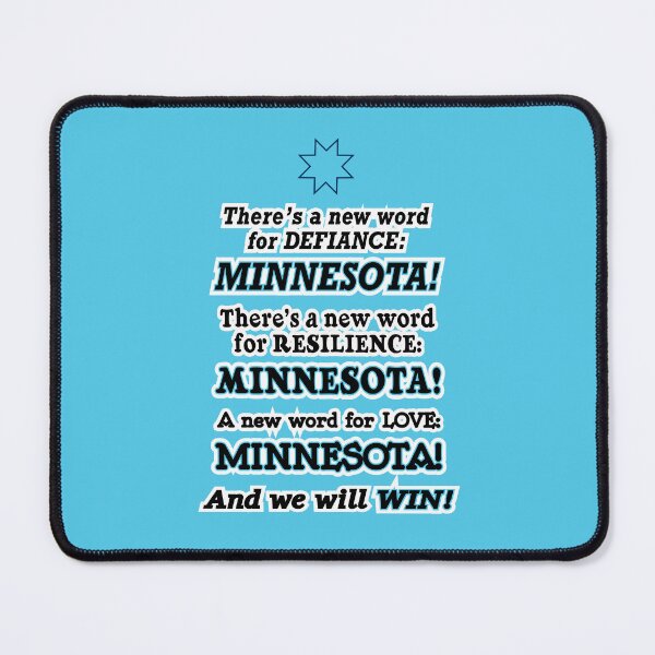 Item preview, There’s a new word for defiance Minnesota, blue background designed and sold by mntimg.