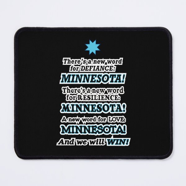 Item preview, There’s a new word for defiance Minnesota, black background designed and sold by mntimg.