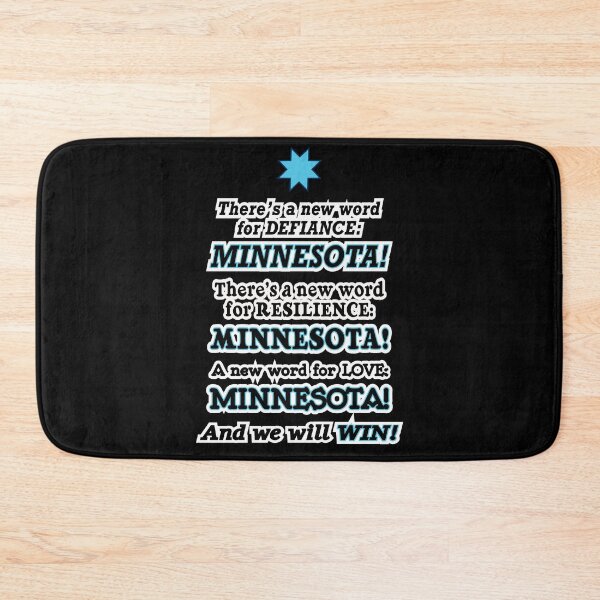 Item preview, There’s a new word for defiance Minnesota, black background designed and sold by mntimg.