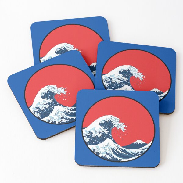 Item preview, Rising Sun Tempest – Japanese Ocean Wave and Mount Fuji designed and sold by T7xDesigns.