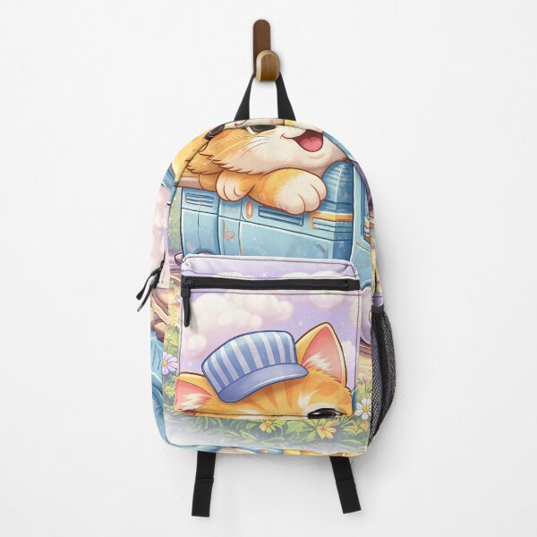 Item preview, Adventure Express – Cute Kitten & Puppy Riding a Magical Train | Kawaii Furfolkz Friendship Journey Art designed and sold by Furfolkz.