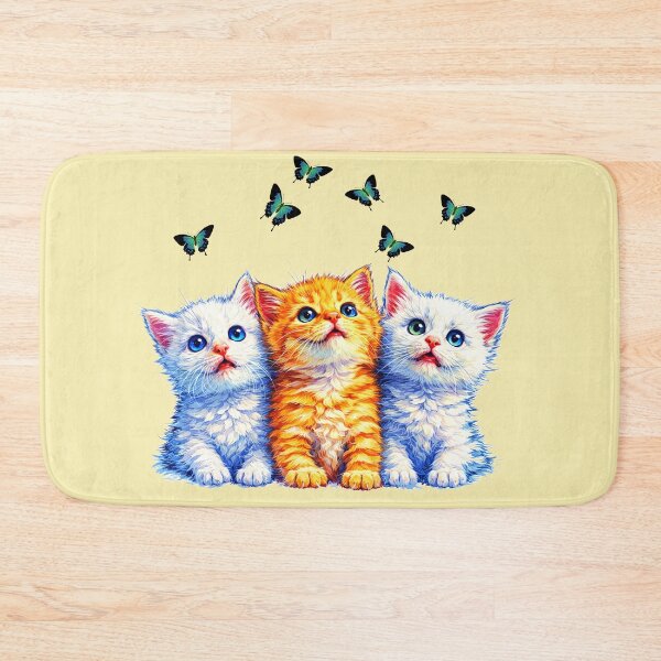 Item preview, Cats and butterflies art designed and sold by Natart1004.