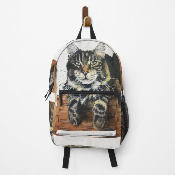 Item preview, Nevenn Mainecoon watercolor designed and sold by ToilesdeKatia.