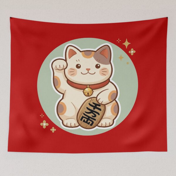 Item preview, Lucky Maneki-Neko – Cute Fortune Cat Bringing Wealth & Good Vibes designed and sold by T7xDesigns.