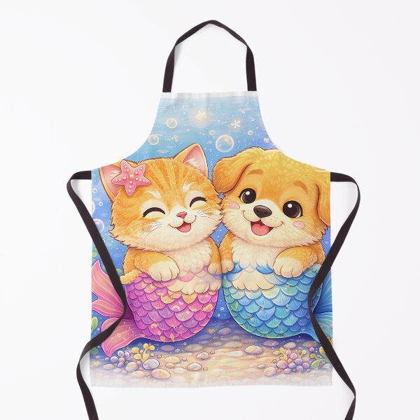 Item preview, Mermaid Besties – Cute Kitten & Puppy as Magical Mermaids | Kawaii Furfolkz Ocean Friendship Art designed and sold by Furfolkz.