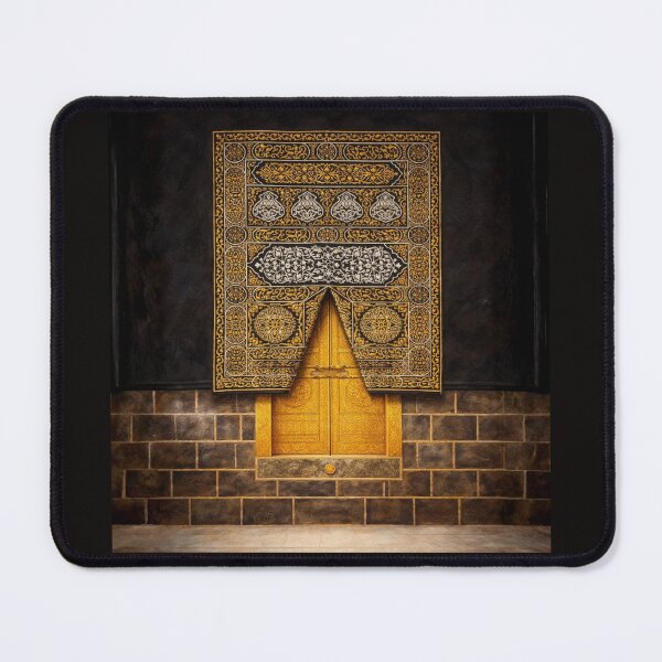 Artikelvorschau, Heilige Kaaba-Tür – Goldene islamische Steinwandkunst aus Kiswa und Mekka entworfen und verkauft von D-Islamic.