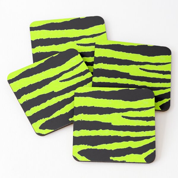 Item preview, Neon Green Zebra Print – Bold Animal Stripe Pattern for Accessories, Home & Stationery designed and sold by Rhym3Zone.