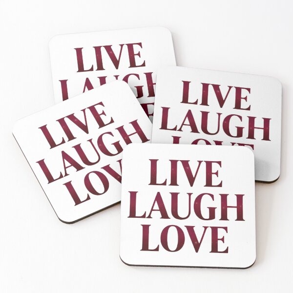 Item preview, Live Laugh Love – Elegant Crimson Gradient Serif Typography designed and sold by VibranPalette.