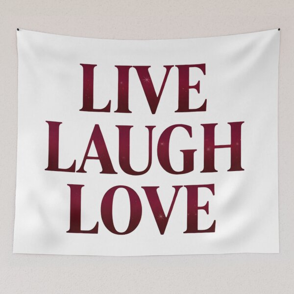 Item preview, Live Laugh Love – Elegant Crimson Gradient Serif Typography designed and sold by VibranPalette.