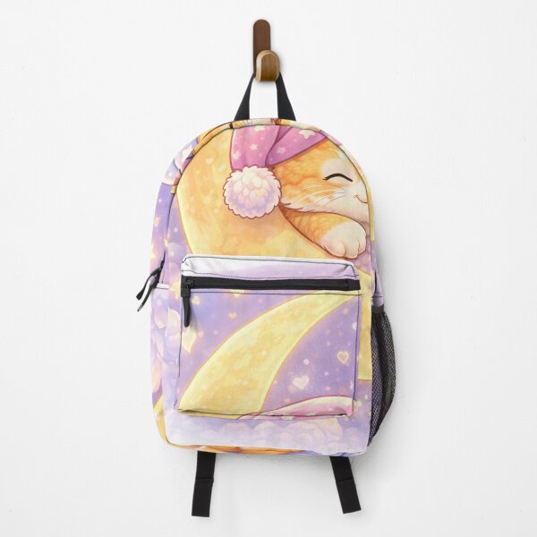 Item preview, Moonlight Snuggle – Cute Kitten & Puppy Sleeping on the Crescent Moon | Kawaii Furfolkz Bedtime Dream Art designed and sold by Furfolkz.