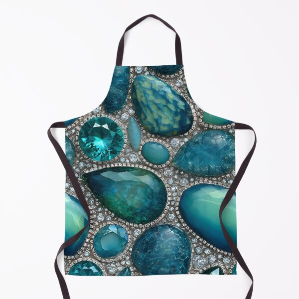Item preview, Aqua Teal Gemstone Cluster With Brilliant Diamonds and Aquamarine, Mixed Stone Texture, Crystal Shine,  Jewelry Background And Glam Luxe Design designed and sold by meganohm.