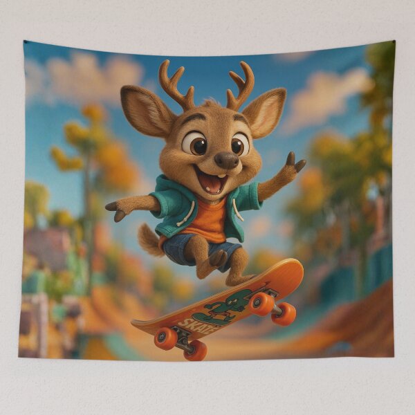 Item preview, Skater Mule Deer designed and sold by Sillytoe.