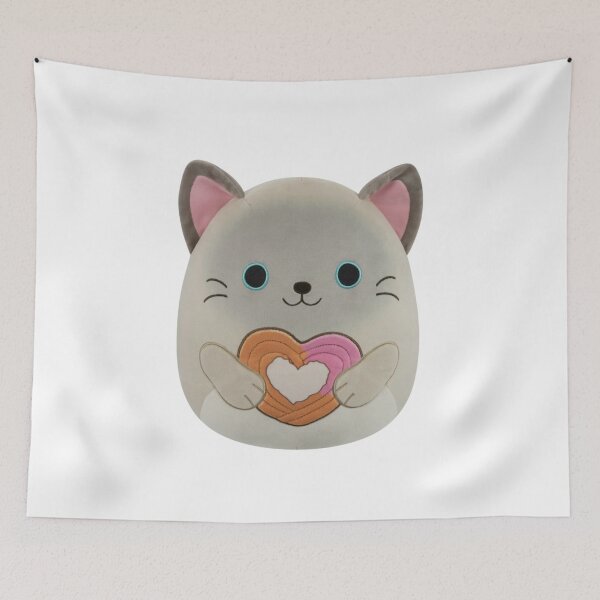 Item preview, Felton the Siamese Cat Sweet Heart Churro Kawaii Plush Art designed and sold by Tashi97.