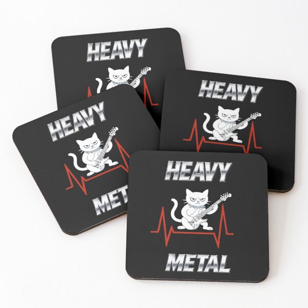 Item preview, Heavy Metal Cat Guitar Heartbeat Rock Design. designed and sold by TBWCREATIONS.