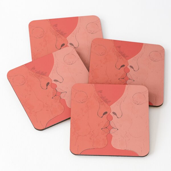 Item preview,  Artistic close-up of two lovers kissingю Valentine’s Day illustration designed and sold by AnnaTymosh.