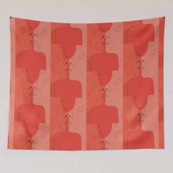 Item preview,  Artistic close-up of two lovers kissingю Valentine’s Day illustration designed and sold by AnnaTymosh.