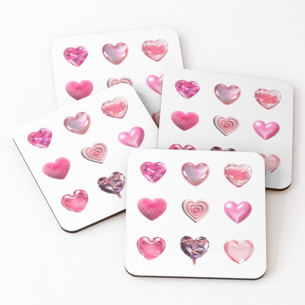 Item preview, pink hearts set designed and sold by delicate-pov.