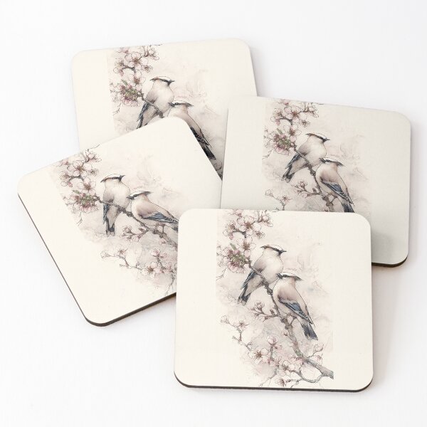 Item preview, Whispers of Spring : Bombycilla garrulus Bohemian waxwing designed and sold by Helios Be. Lavsh.