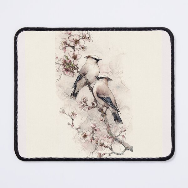 Item preview, Whispers of Spring : Bombycilla garrulus Bohemian waxwing designed and sold by Helios Be. Lavsh.