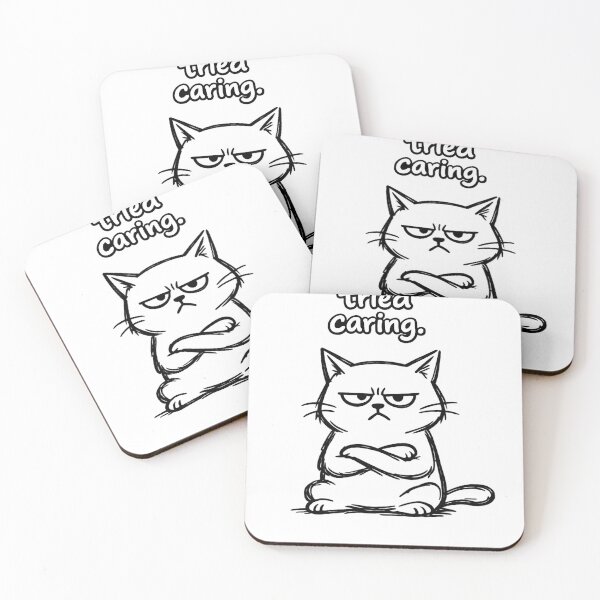 Item preview, Funny I Already Tried Caring Sarcastic Cat Humor designed and sold by HappyPatchEG.