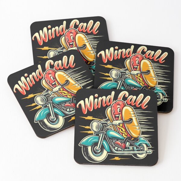 Item preview, Wind Call: Hotdog Motorcycle Rider Retro Vintage Cartoon designed and sold by Zoo-Moo.