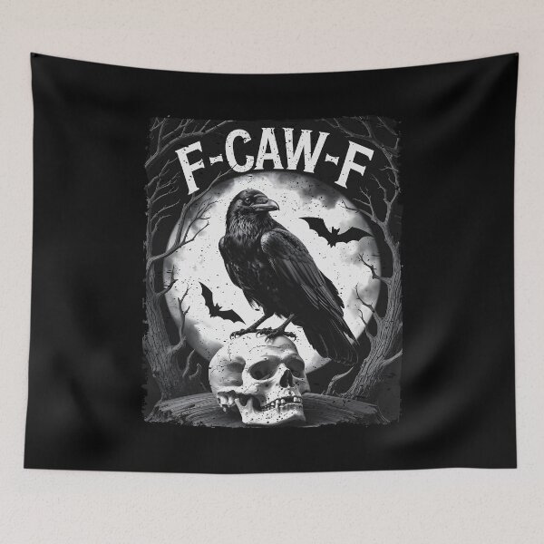 Item preview, F-CAM-F Gothic Raven Skull Art With Dark Gothic Moon Aesthetic designed and sold by MuniraWearify.