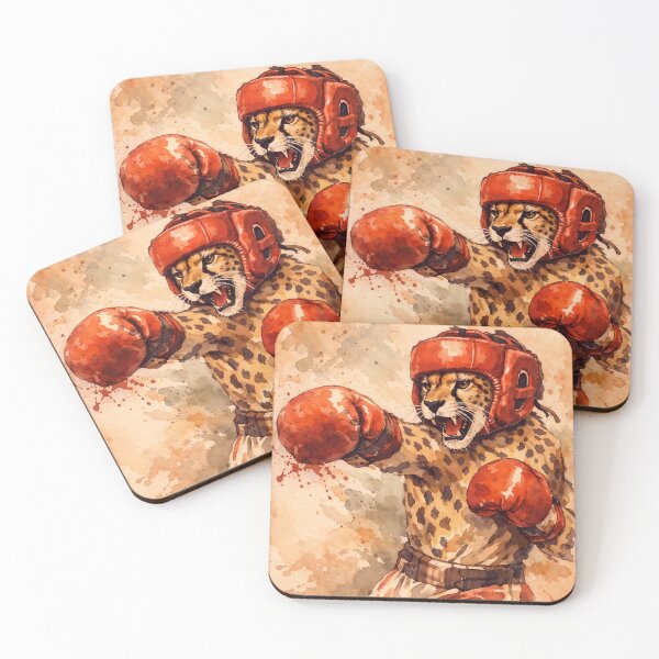 Item preview, Cheetah Boxer Jab Boxing Warrior designed and sold by Sarcastic designs.
