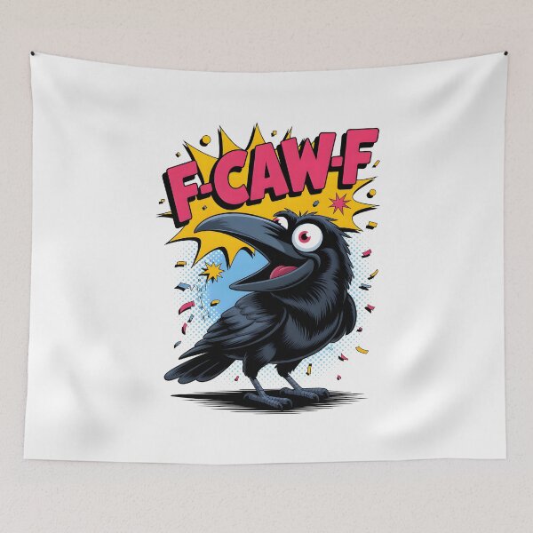 Item preview, F-CAW-F Comic Funny Crow Pop Art With Bold Comic Style designed and sold by MuniraWearify.