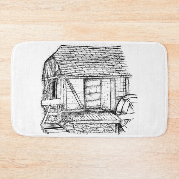 Item preview, Stippled Water Mill - Heritage in Ink designed and sold by wbhny.