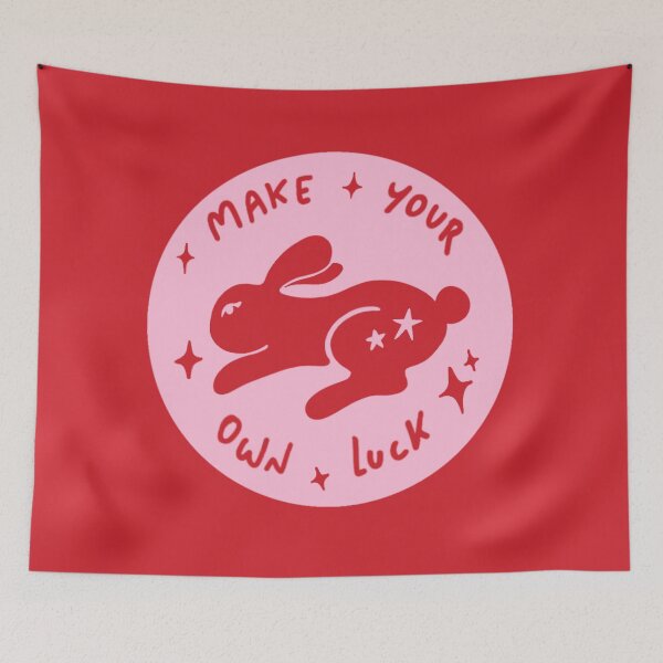 Item preview, Make Your Own Luck – Red and Pink Minimal Illustration designed and sold by sunnySaraV.