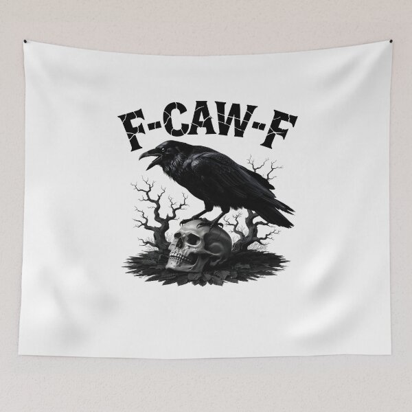 Item preview, F-CAW-F Raven Skull Gothic Dark Fantasy Crow designed and sold by MuniraWearify.
