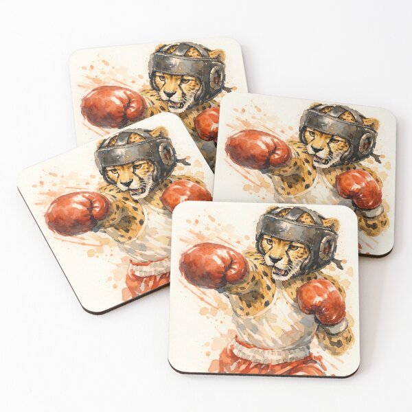 Item preview, Cheetah Boxer Jab Boxing Warrior designed and sold by Sarcastic designs.
