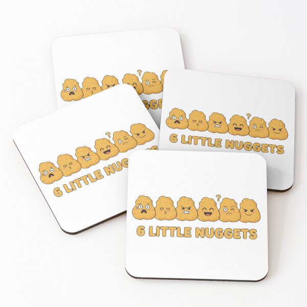 Item preview, 6 Little Nuggets: adorable diseño familiar de dibujos animados de nuggets de pollo designed and sold by inaveed.